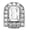 Silver, variant on Single Piece Mouth Jewelry with Rectangular Stone Border Design, Decorative Tooth Cap Accessory for Party Styling