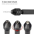 thumbnail image 3 of SkyAuks Black aluminum alloy hand twist drill，Pin Vise Hand Drill + 30pcs Micro Twist Drill Bits Set for Carving Resin Polymer, Metal, Wood, and Jewelry, 3 of 8