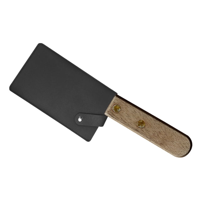 Funda de cuchillo de cuero PU Uxcell, funda para hacha de carne, guardia de cuchillo impermeable, negro profundo