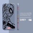 thumbnail image 3 of Case For Samsung Galaxy A91 A73 A72 A71 A53 A52 A51 A42 AO3S 4G 5G Simple Liquid silicone Case Marvel Line Iron Man Spiderman, 3 of 5