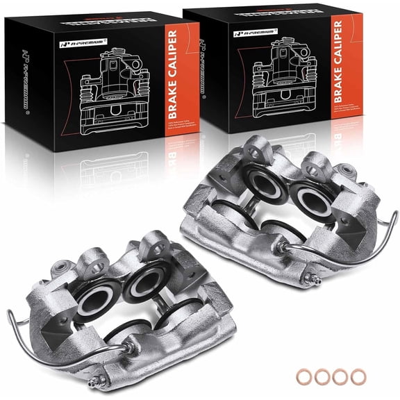 A-Premium Disc Brake Caliper Assembly Without Bracket Compatible with Ford Fairlane Falcon Mustang Ranchero Mercury Comet Cougar 1967 Front Side 2-PC Set