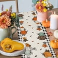 thumbnail image 4 of Burlap Table Runner 70 Inches Long,Thanksgiving Pumpkin Black Checker Non-Slip Kitchen Table Runners for Dining Room Everyday Use Party Table Decorations Fall Maple Leaf Retro Linen, 4 of 9