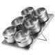 thumbnail image 1 of Cateissary 6 uds tarros de especias magnéticos tarros de especias portátiles de acero inoxidable conjunto de contenedores de almacenamiento de latas de Organizadores de utensilios de cocina Cateissary HA015566-00, 1 of 1