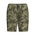 thumbnail image 4 of Wukai Green Snake Skin Men’s Short Pajama Pants With Pockets Soft Sleep Pj Shorts for Men-3X-Large, 4 of 6