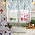 thumbnail image 5 of 2 Pack Valances for Window, Teal Blue Grey Botanical Short Curtains for Kitchen Bedroom Living Room, Spring Floral Summer Farmhouse Rod Pocket Small Window Treatment Valance Drapes 54 x 18 Inch, 5 of 8