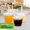 thumbnail image 5 of Stock Your Home 9 oz Clear Commercially Compostable Cups with Lids and Straws (Set of 50) Plant Based Cold Cups, Eco Party Cup, Environmentally Friendly Recyclable Disposable Sustainable, 5 of 5