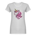 thumbnail image 2 of Cute Magical Unicorn Design Shaped T-Shirt Women -Image by Shutterstock, Female x-Large, 2 of 4