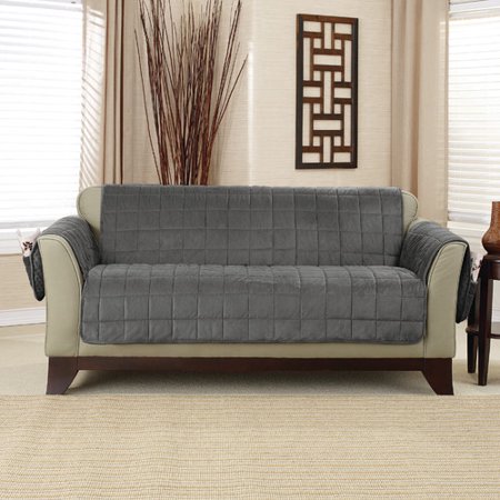 Sure Fit Deep Pile Velvet with Paw Print Loveseat Pet Throw