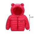 thumbnail image 3 of Baby Girls Winter Coat Baby Boys Puffer Coat Cute Bear Ears with Hoods Zipper Windproof Jacket Outwear for Kids Baby Boys Toddler Winter Jacket Baby Boy Clothes 12-24 Months, 3 of 4