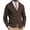 Coffee, variant on ZVNAΖH Men's Ribbed Knit Blazer Jacket, Three-Button Notch Lapel Outerwear with Patch Pockets, Slim Fit Casual Business Coat, S-3XL