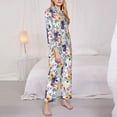 thumbnail image 3 of Hirioo Lilies Flowers for Women's Pajama Sets 2 Piece Pjs Women's Long-Sleeved Pajama Set Button Down Sleepwear,S-XXL-XX-Large, 3 of 7