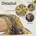 thumbnail image 2 of Sunflower Pillow Covers, Linen Long Throw Pillow Case, Yellow Summer Botanical Wooden Farmhouse Holiday Pillow Protector Decorative Cushion Cover for Living Room/Bedroom 16" x 24", 2 of 8