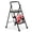 Black, variant on HBTower 2 Step Ladder, Folding Step Stool with Wide Anti-Slip Pedal, Sturdy Steel Ladder, Convenient Handgrip, Lightweight 500lbs Portable Steel Step Stool, White