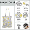 thumbnail image 2 of Artistic Floral Tote Bag - Foldable, Large Capacity & Eco-Friendly Shopping Bag with Daisy Design, 2 of 6