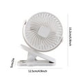 thumbnail image 2 of Dengmore Cool Of The Clip 6 Inch Small Fan With 3 Speeds With A Strong Fl OW Of USB Mini Mute Clip Fan 1200mah, 2 of 5