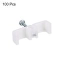 thumbnail image 3 of Unique Bargains Cable Clips with Steel Nail, 100Pcs 9mm/0.35' Plastic Cable Wire Clips, Ethernet Cable Clips Nail in Cable Clips, White, 3 of 6