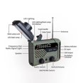 thumbnail image 3 of Radio portátil Manivela Am Fm Noaa Emergencia 3 en 1 Lámpara de lectura Linterna Carga solar 2000mah Afortunado Sencillez, 3 of 3