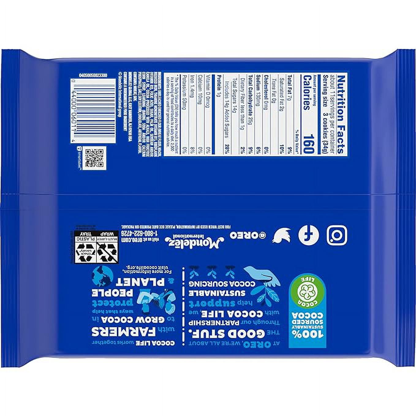 Oreo Chocolate Sandwich Cookies 13.29 oz (Pack of 4)