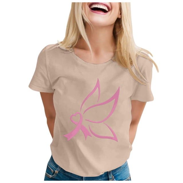 TSADFHJI Hauts pour Femmes Élégants TG T-Shirt Imprimé à Manches Courtes Col Rond Blouse TG Kaki