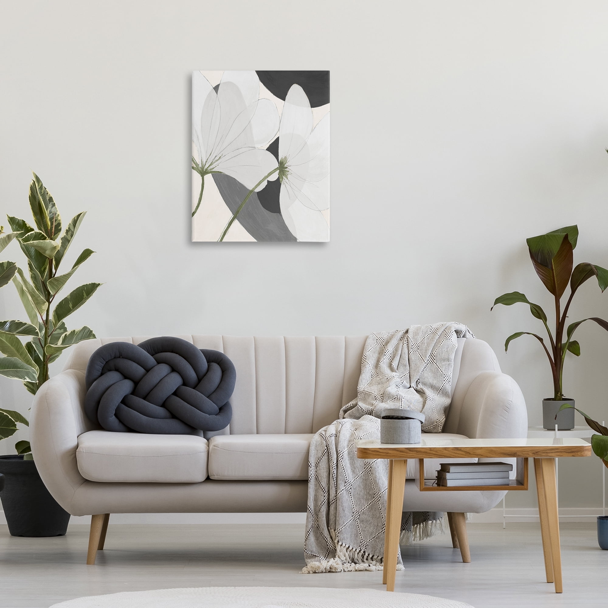 Stupell Industries Abstract Retro Florals Botanical & Floral Painting Gallery Wrapped Canvas Art Print Wall Art, 24 x 30