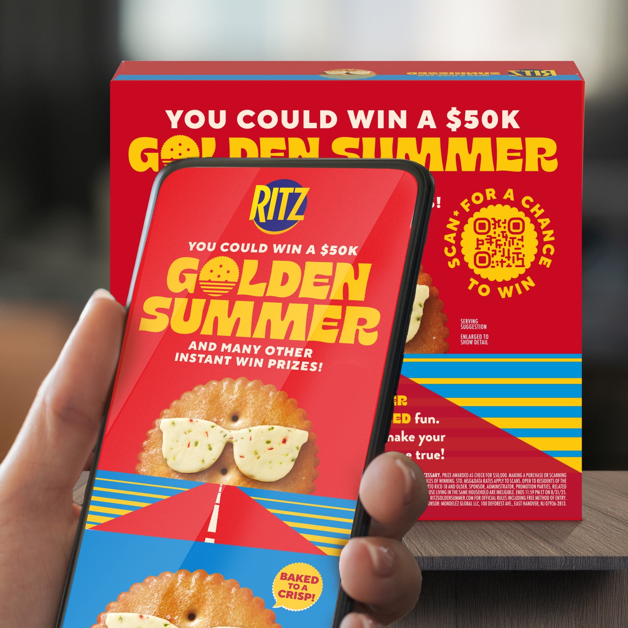 RITZ Sunkissed Crackers, Snacks for Kids and Adults, Lunch Snacks, Limited Edition, 13.7 oz