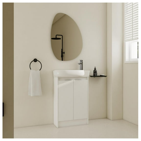 23" Freestanding Bathroom Vanity with Sink, Soft Close Doors