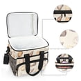 thumbnail image 6 of FORMRS Insulated Cooler Bag 24 Cans Capacity Soft Leakproof Lunch Box with Side Pockets, Watercolor Seashells, 6 of 7