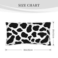 20*36 in Throw Pillow Covers (No Pillow) Cow black white print cute