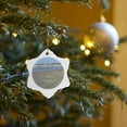 thumbnail image 7 of 3drose, Image of Birds Fly over Ft Myers Beach Florida, 3 inch Snowflake Porcelain Ornament, 7 of 7