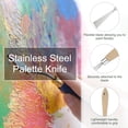 thumbnail image 3 of Uxcell 3 Pcs Stainless Steel Palette Knife, No.20 Professional Art Spatula Oil Painting Accessories Color Mixing Scraper with Wood Handle, Great for Canvas Acrylic Paint (Brown, 6.89-Inch), 3 of 6