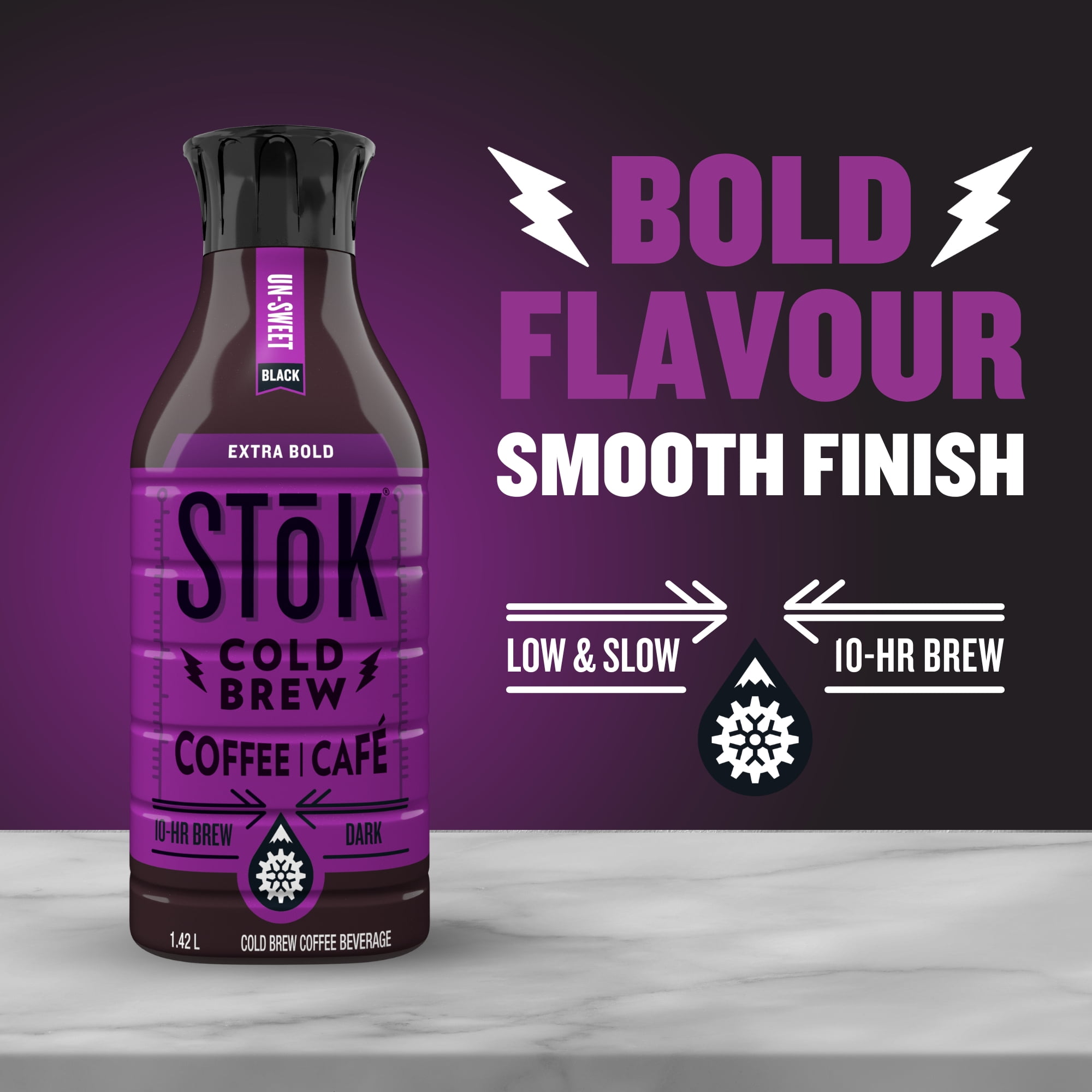 Stok Café Infusé à Froid, Noir, Extra Corsé