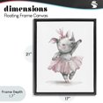 thumbnail image 4 of Stupell Industries Cottage Ballerina Rhino in Pink Tutu Black Floating Frame Canvas Art, 17 x 21, by LSR Design Studio, 4 of 8