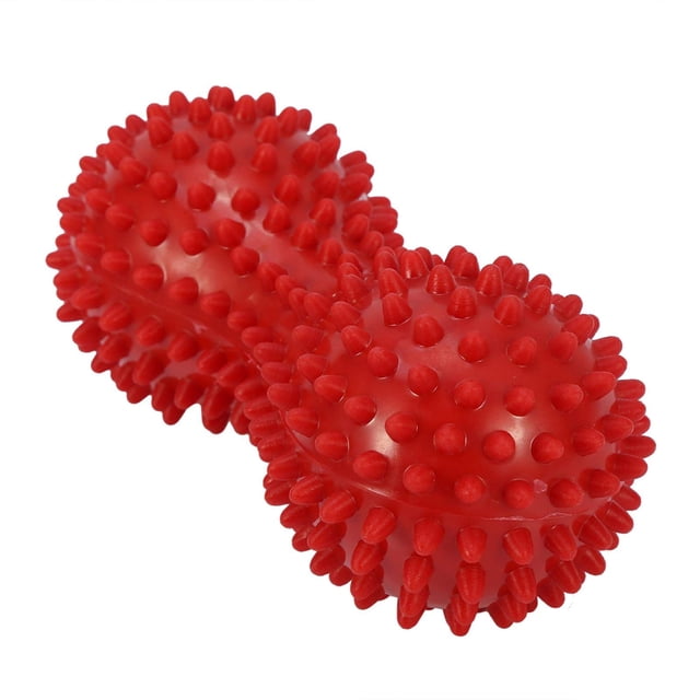 Pelota de lacrosse de masaje de maní doble, pelota de terapia con púas para aliviar la liberación muscular de los hombros, la espalda y las piernas, masaje de tejido profundo