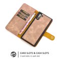 thumbnail image 6 of Mignova Premium Leather Folio Magnetic Wallet Protection Card Slot Holder Removable Back Shell Carrying Cover for Samsung Galaxy Note 10 Light Brown, 6 of 8