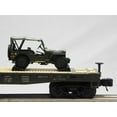 thumbnail image 5 of MTH PREMIER US ARMY FLAT CAR W/ WILLY'S TRANSPORT JEEP O GAUGE 20-92368B-609103, 5 of 8