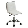 thumbnail image 6 of Furniliving Furniliving Modern Armless Office Chair, Adjustable Swivel Office Desk Chair with Wheels PU Leather Task Chair for Home Office, White, 6 of 10
