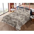 thumbnail image 4 of Ambesonne Geometric Fitted & Flat Sheet with Shams 4 Pcs Set, Floral Pattern Shapes Art, Queen, Cocoa Dark Cocoa Beige, 4 of 5