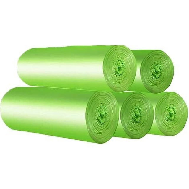 Juego de 100 bolsas de basura orgánicas resistentes al desgarro de 30 litros, 100% compostables y biodegradables