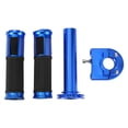 thumbnail image 1 of Kit de cubiertas de empuñaduras de motocicleta de 7/8" 22mm 15/16" 24mm, empuñaduras de manillar de aleación de aluminio y goma, azul, 1 juego, patrón de diamante, lado de diamante a cuadros, 1 of 1