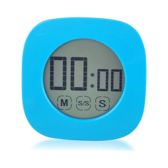 stanreset Timer Study Digital Display Count Up Stopwatch Touch Screen Battery Operated Electronic Mute Attachable Alarm Blue Blue 1 Pc