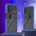 thumbnail image 5 of SaniMore Case for Samsung Galaxy A13 5G 6.5" 2021 Release, Rugged PC Backplane Shockproof TPU Bumper 360° Rotatng Ring/Kickstand Anti-drop Heavy Duty Protective Case For Galaxy A13 5G, Darkblue, 5 of 5