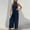 Navy, variant on Women's Jumpsuit Chic Women's Sleeveless High Waist Jumpsuit Halter Neck Elegant Wide Leg Trousers Bodysuit for Prom Wine S