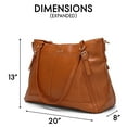 thumbnail image 5 of Leisure Luxe 33L Vegan Leather Weekender Tote Bag, 5 of 10