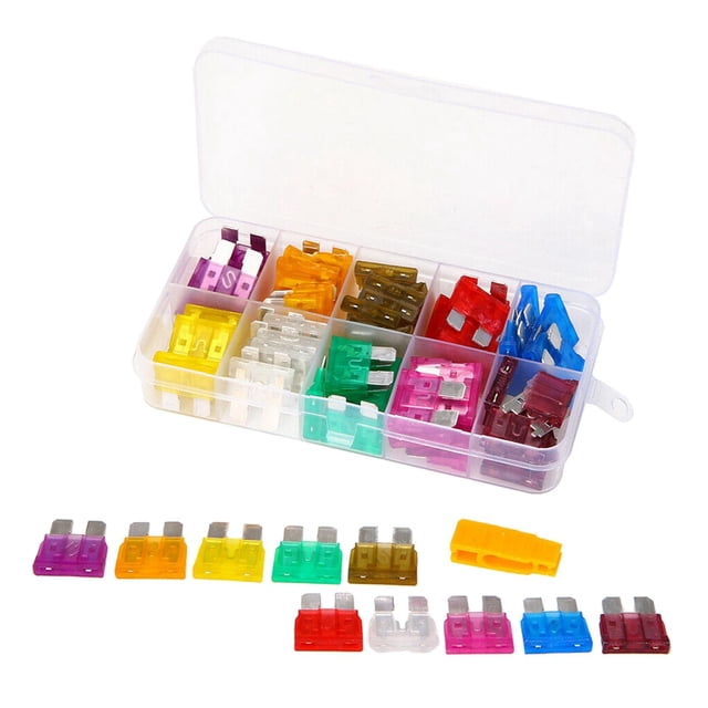 80 piezas- surtido de fusibles de s para coche-estándar (3A/ 5A/ 7.5A/ 10A/ 15A/ 20A/ 25A/ 30A/ 35A/ 40A), fusibles automotrices SUV Hugo surtido de fusibles de coche