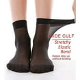 thumbnail image 3 of G&Y 12 Pairs Sheer Ankle Stockings for Women, 20D Nylon Socks, 12Black, 3 of 7
