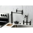 thumbnail image 2 of Kingston Brass KS3705PX Restoration Deck Mount Pot Filler Faucet, Oil Rubbed Bronze, 2 of 8