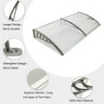thumbnail image 3 of Xilee 40 * 80'' Window and Door Awning Exterior, UV/Rain/Snow/Sunlight Protection Sheet,Window Awning Canopy Exterior with Plastic Steel Bracket,Polycarbonate Cover,UV,Rain,Snow Protection for Porch,, 3 of 10