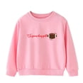 thumbnail image 2 of Girls Oversized Crewneck Sweatshirt Casual Long Sleeve Letter Prints Pullover Tops Children's Fall Winter Clothes Girls' Fashion Hoodies & Sweatshirt,5-6 Years, 2 of 5