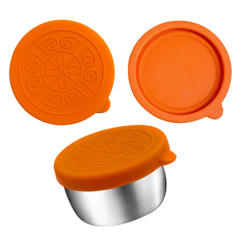 3 Pack 1.6oz Salad Dressing Container Stainless Steel Condiment