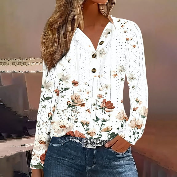 Aobny Eyelet Cute Summer Tops for Women White Flowers Hoodie Hooded Long Sleeve Womens Tops Casual